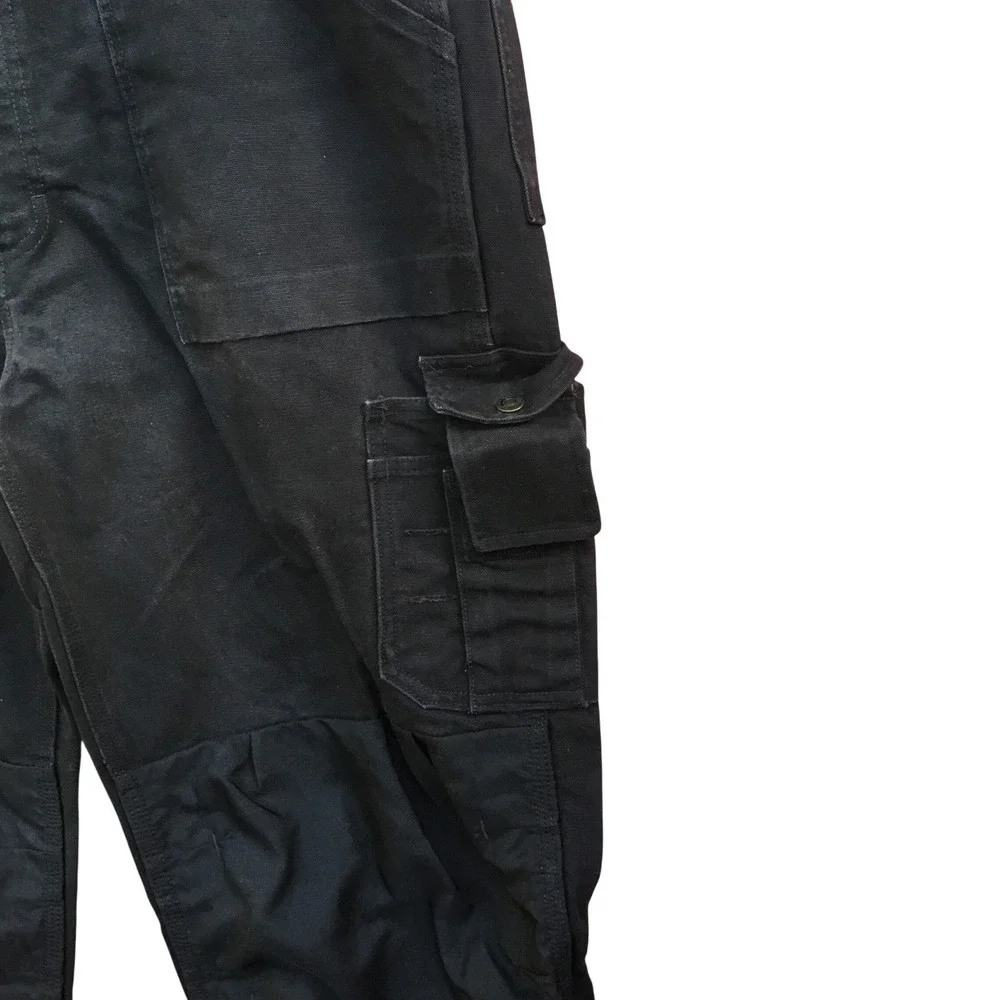 Blaklader Bantam Work Pants Mens 38x30 Black Cotton Canvas Double Knee‎ Utility